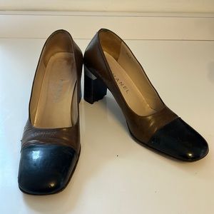 Chanel Brown/Black Heels Size 38.5